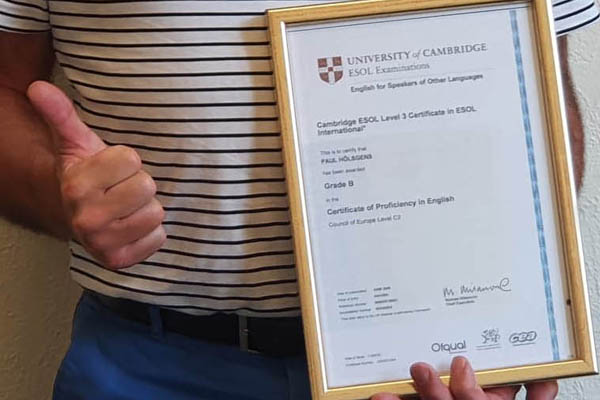 Engaging in interactive English courses with Think Smart English, leveraging technology for personalized learning experiences.